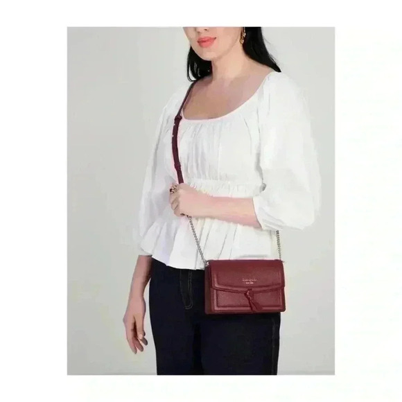 Kate Spade  Knott Flap Crossbody K6830 AUTUMN RED - Picture 4 of 8